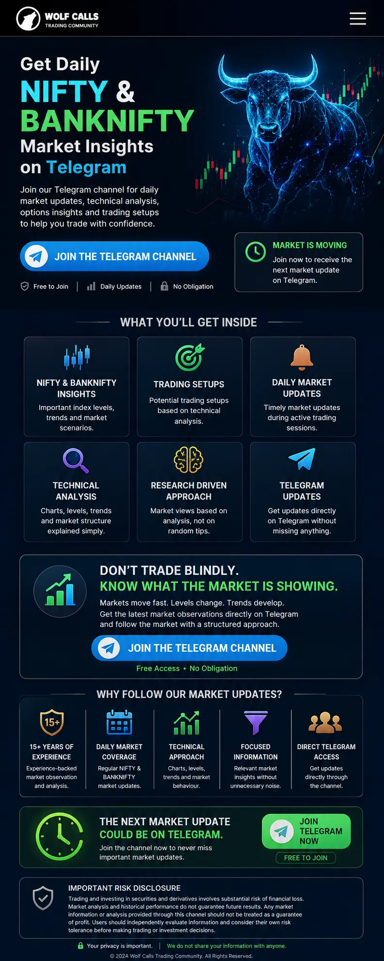 NIFTY and BANKNIFTY market insights - Join Telegram